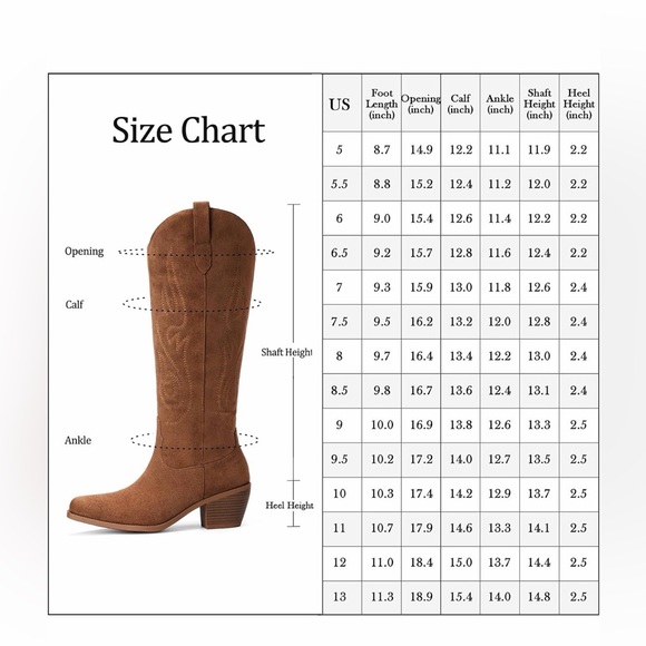 🆕Suede Cowboy Boots - Picture 2 of 2